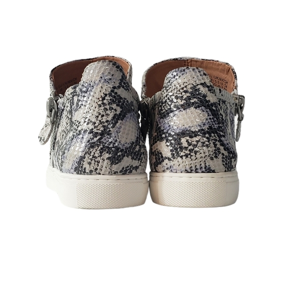 Kenneth Cole Gentle Souls Leather Snake Print Hi Top Fashion Sneakers Size 7.5M - Picture 3 of 9